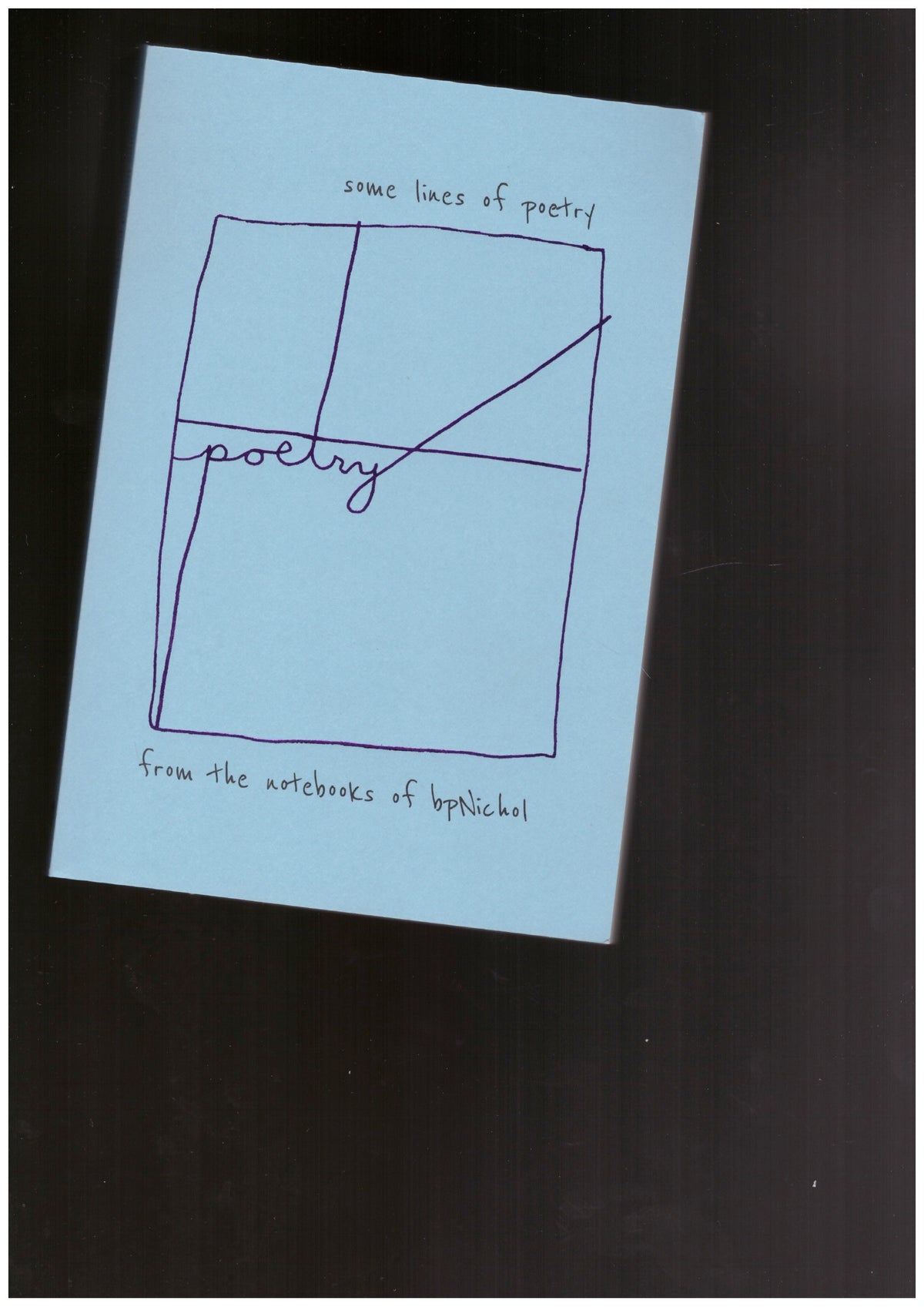 Some Lines of Poetry. From the Notebooks of bpNichol